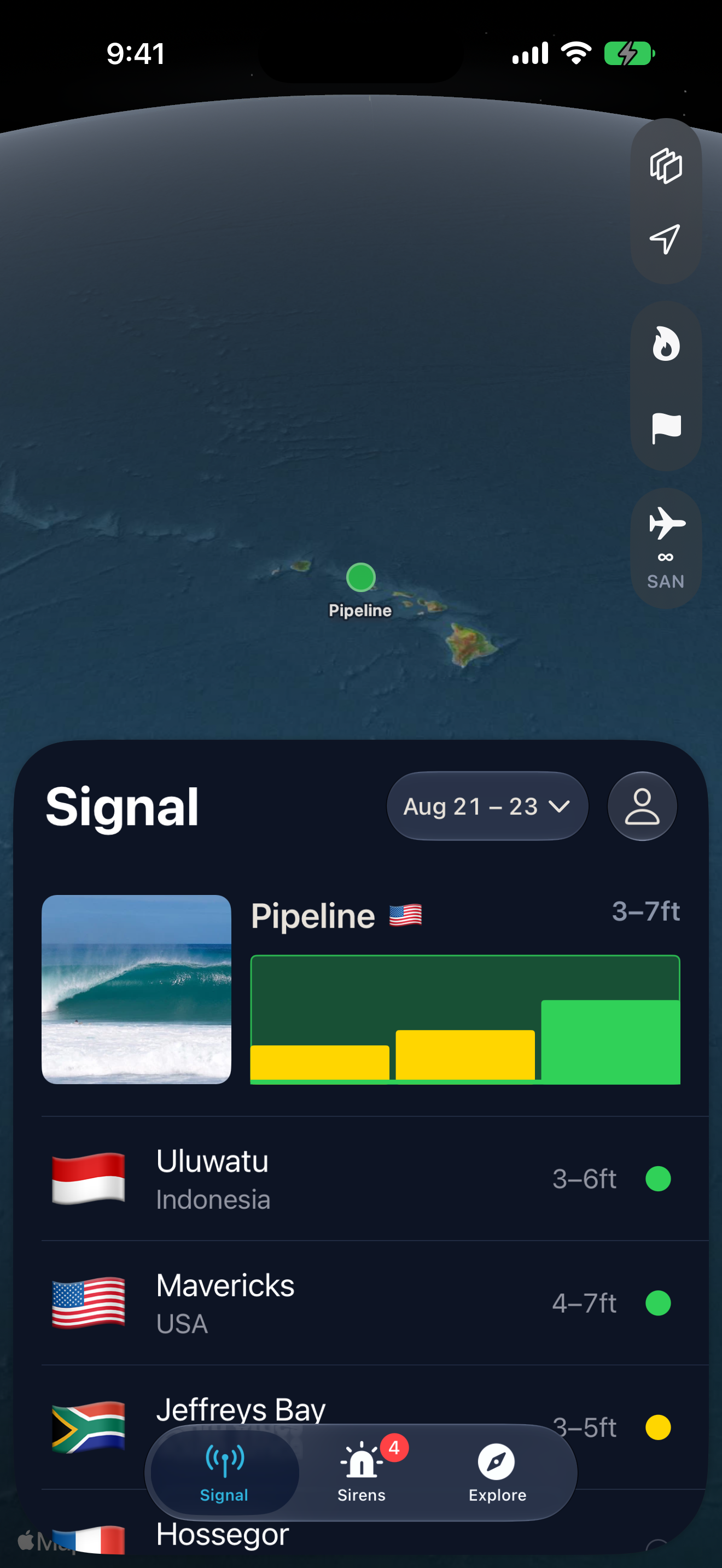 SwellPirate app screenshot